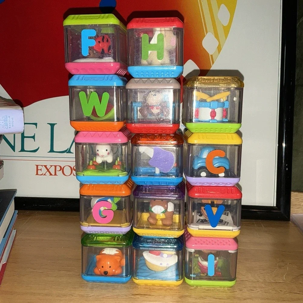 Lot of 14 Peek A Blocks Fisher Price Sensory Toys Baby Toddler Early Learning